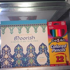 Adult coloring book gift set